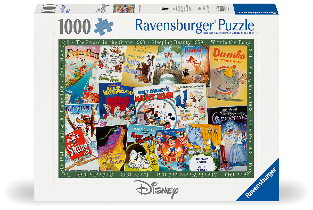 Ravensburger - Disney Vintage Movie Posters Puzzle - 1000 Piece