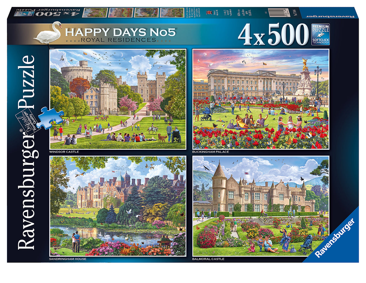 Ravensburger - Happy Days No. 5 Royal Residences - 4 x 500 Piece