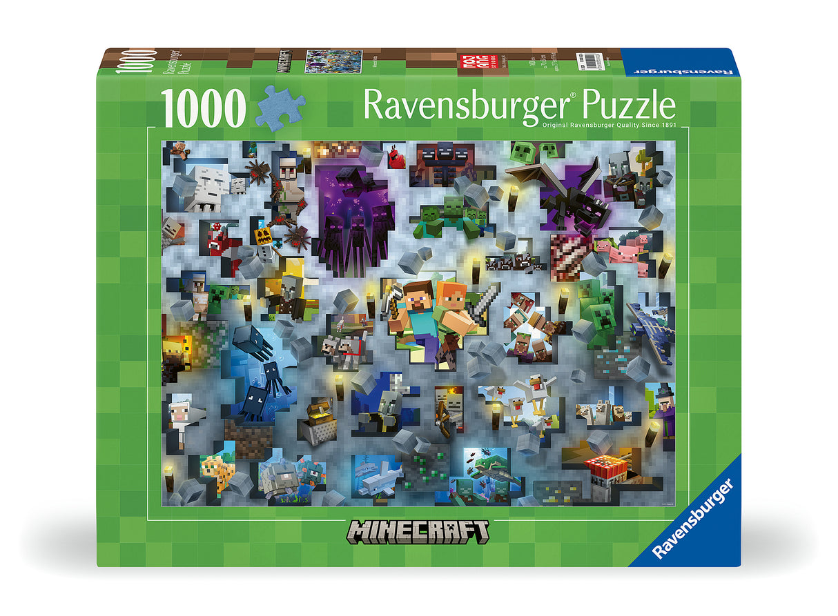 Ravensburger - Minecraft Mobs Challenge Puzzle - 1000 Piece