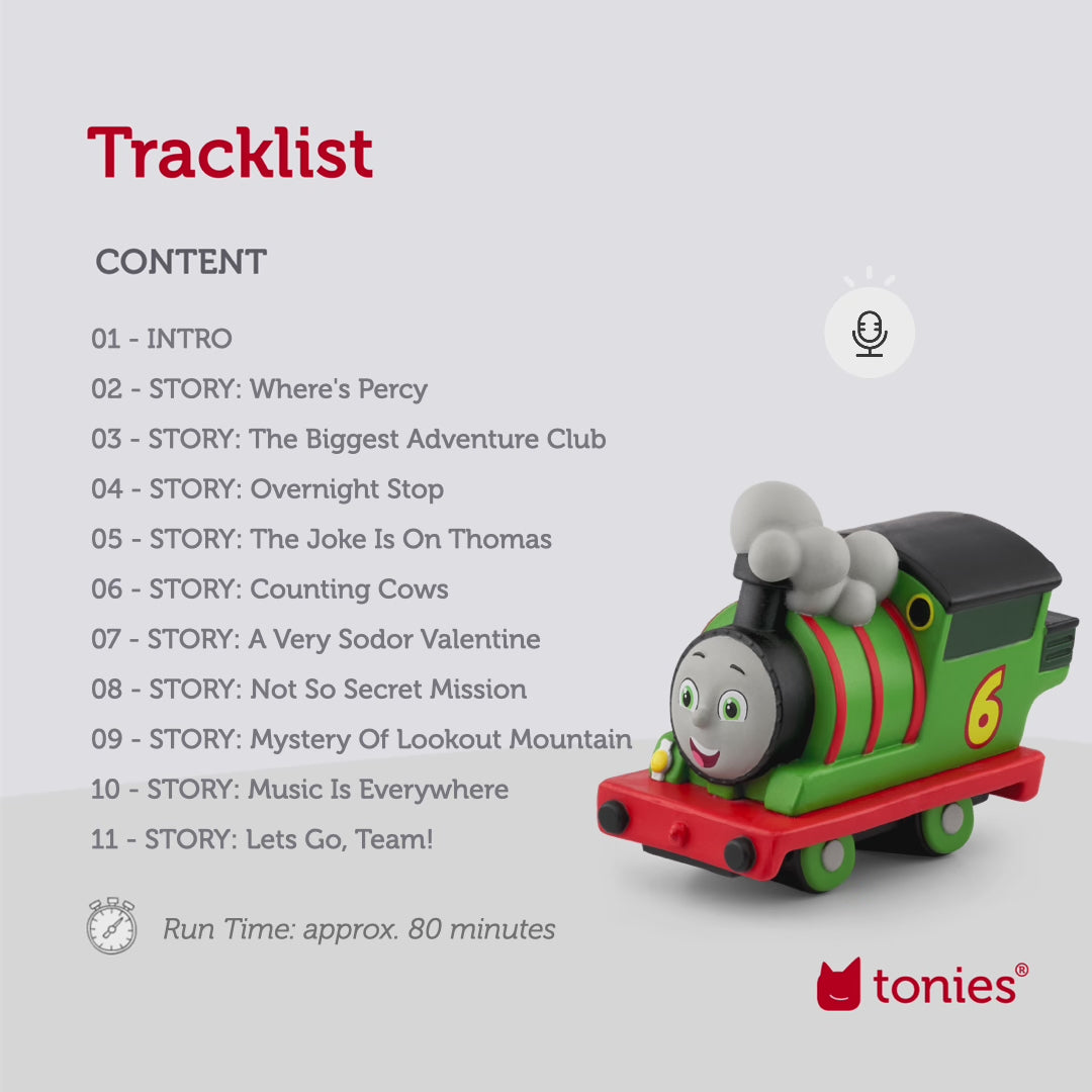 tonies: Thomas the Tank Engine All Engines Go - Percy Tonie Audio Character