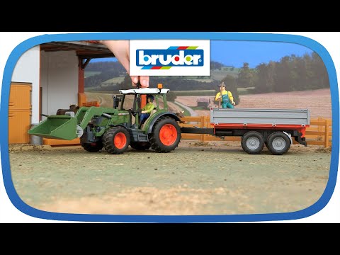 Bruder: Fendt Vario 211 with Frontloader & Tipping Trailer