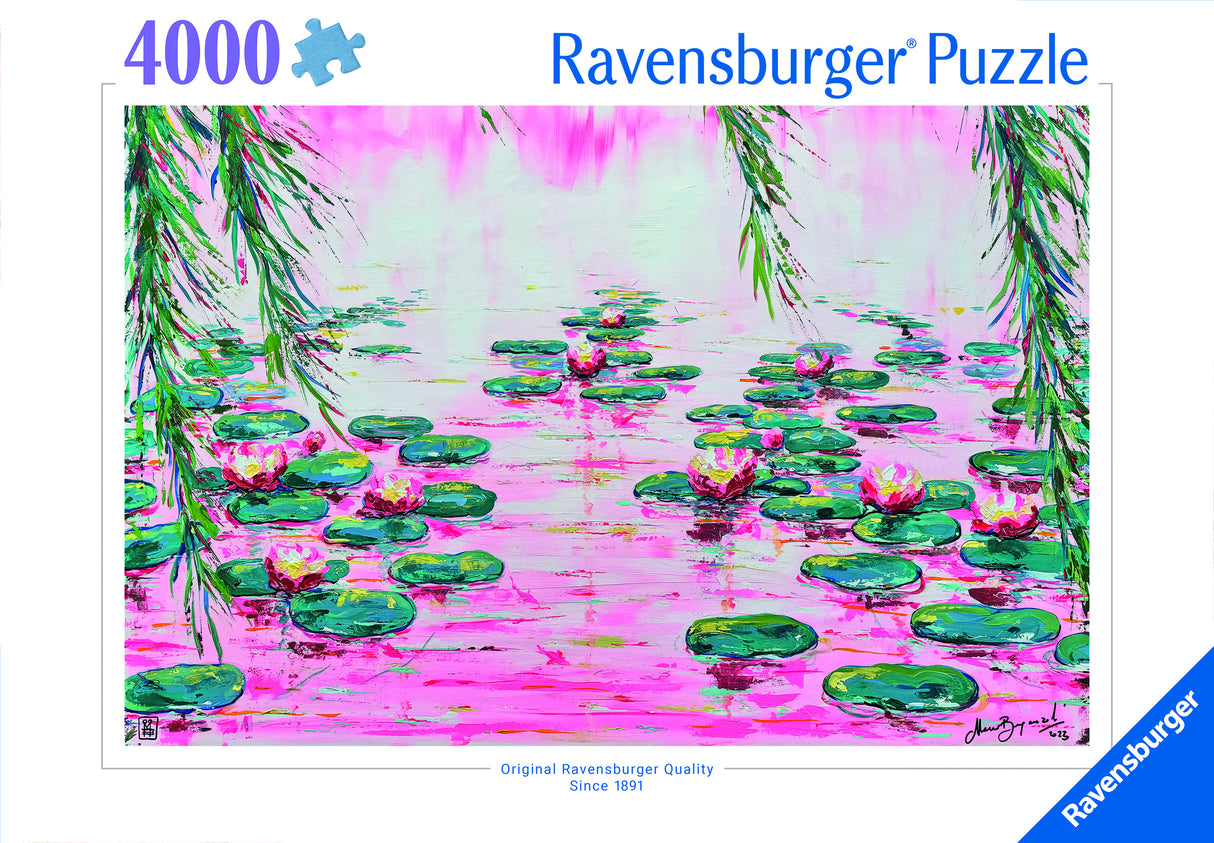 Ravensburger: Mauro Bergonzoli: Pink Water Lillies Puzzle - 4000 Piece