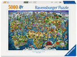 Ravensburger: Illustrated World Map Puzzle - 5000 Piece