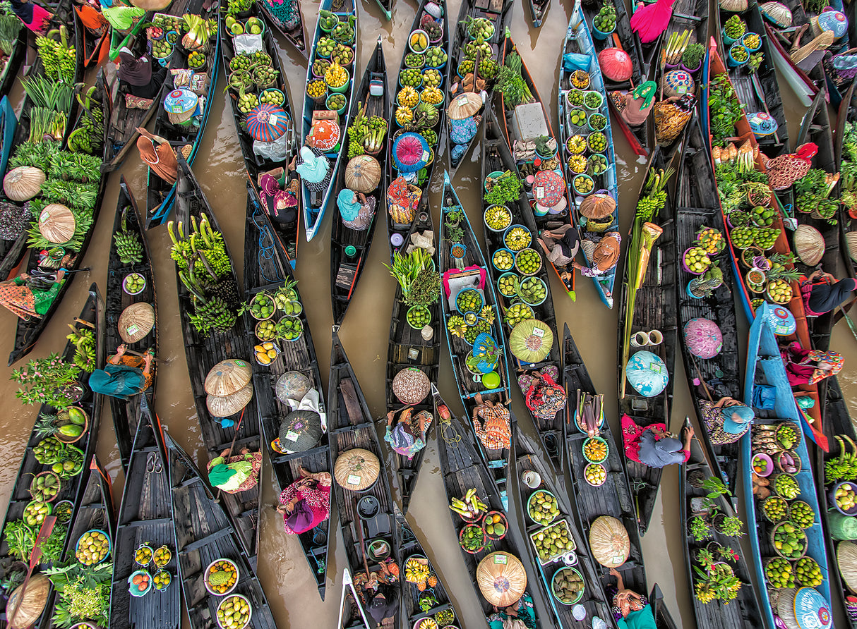 Ravensburger: Floating Market, Indonesia Puzzle - 500 Piece