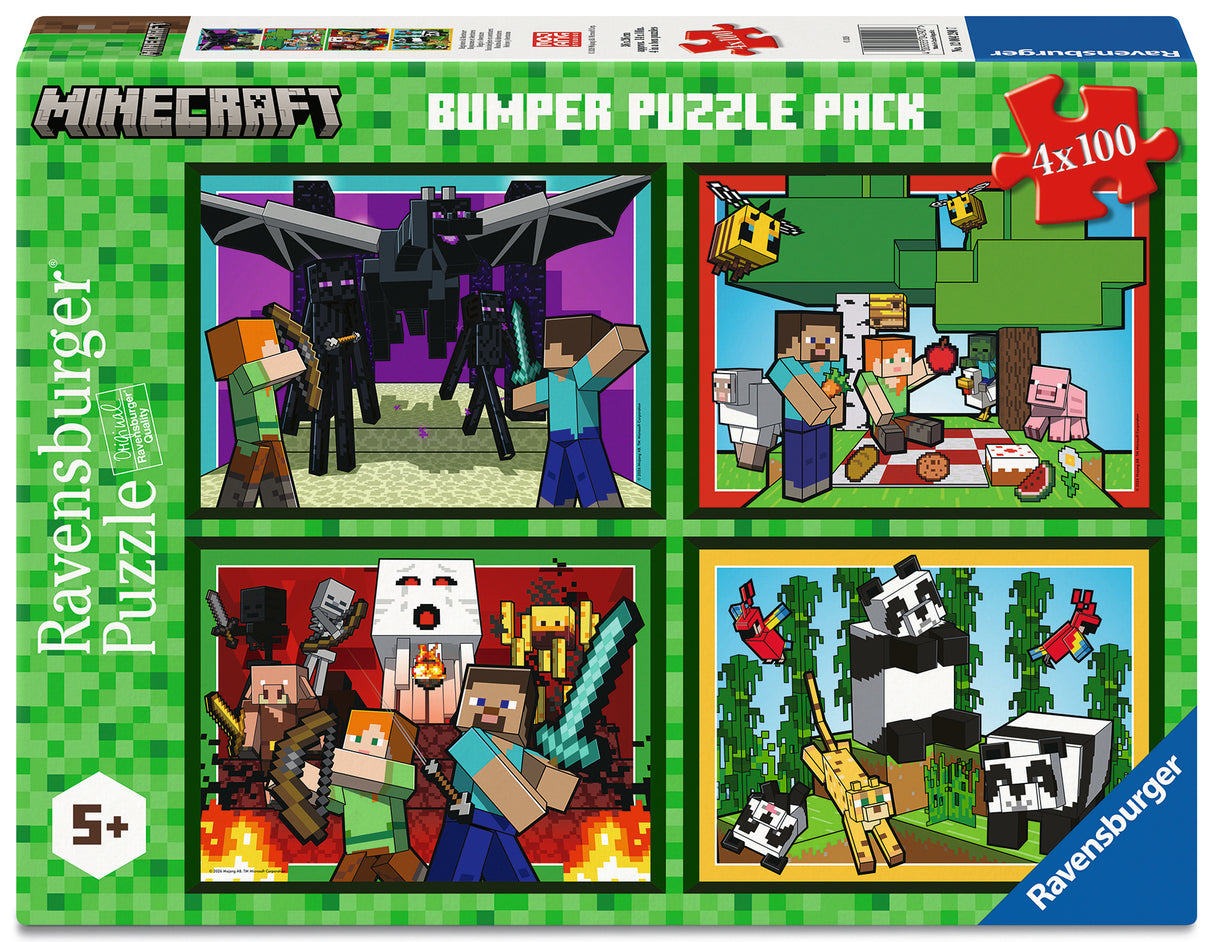 Ravensburger: Minecraft Realms & Adventures 4x- 100 Piece
