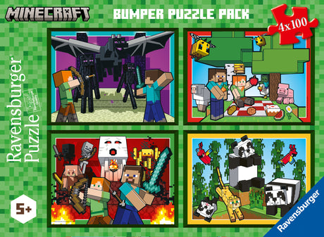 Ravensburger: Minecraft Realms & Adventures 4x- 100 Piece
