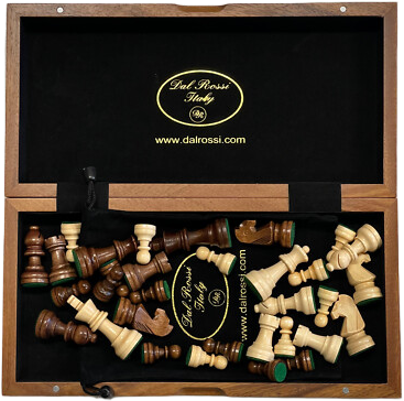 Dal Rossi: 12" Walnut Folding Chess Set