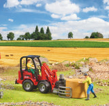 Bruder: Schaffer Compact Loader & Bale Gripper & Bale