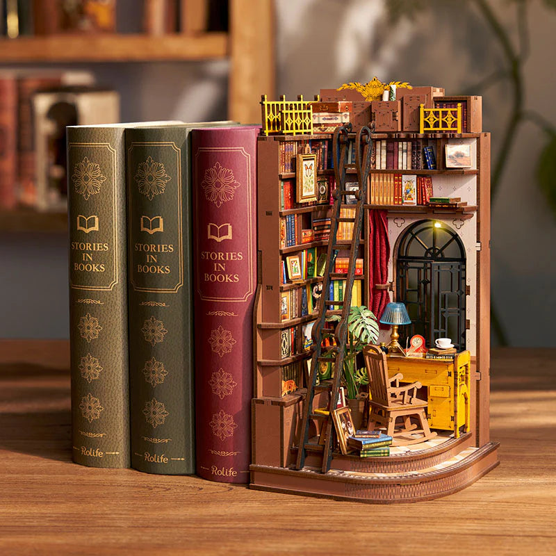 Rolife Silent Corner Study Book Nook DIY Miniature Puzzle - (TGE02)