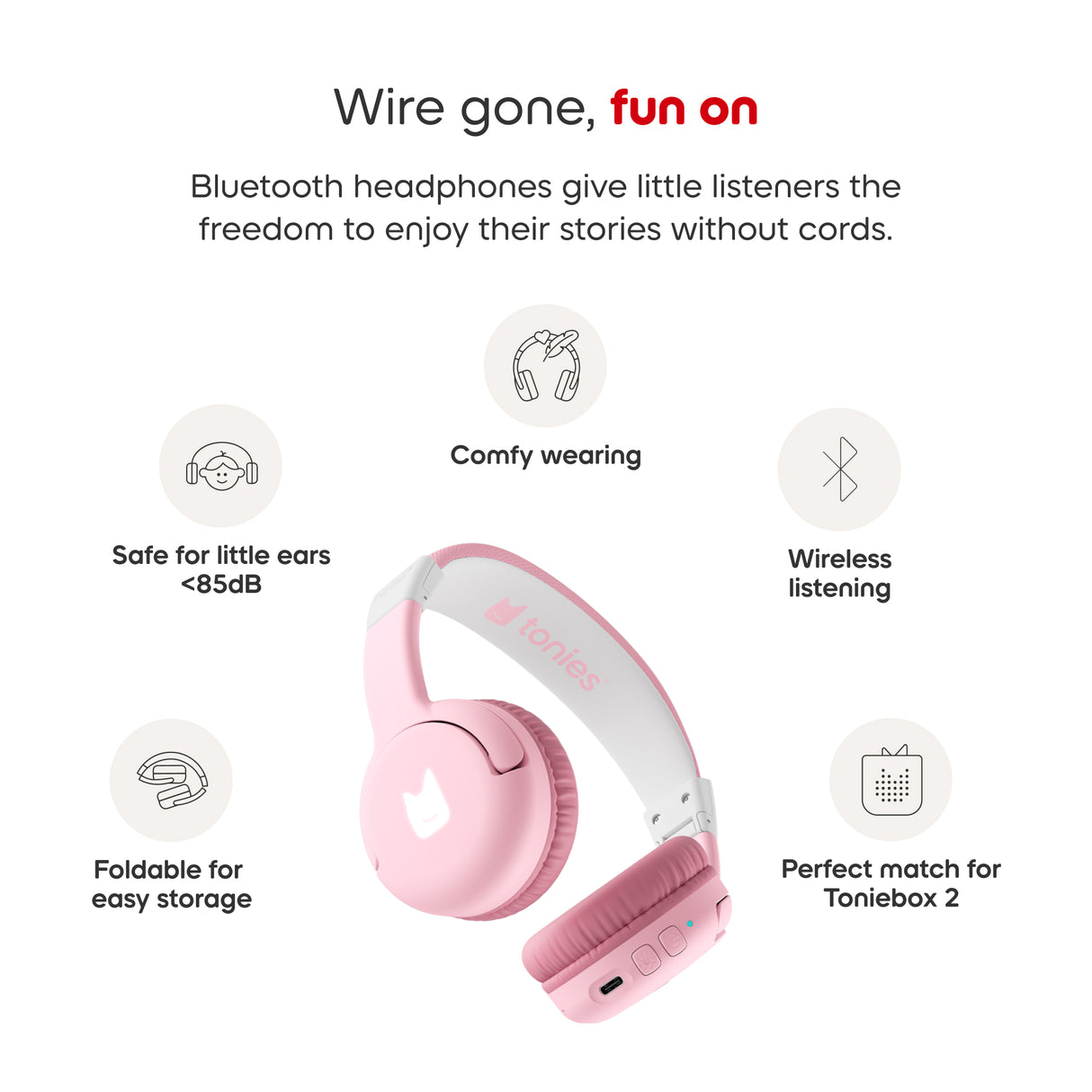 tonies: Bluetooth Headphones - Cloud Pink