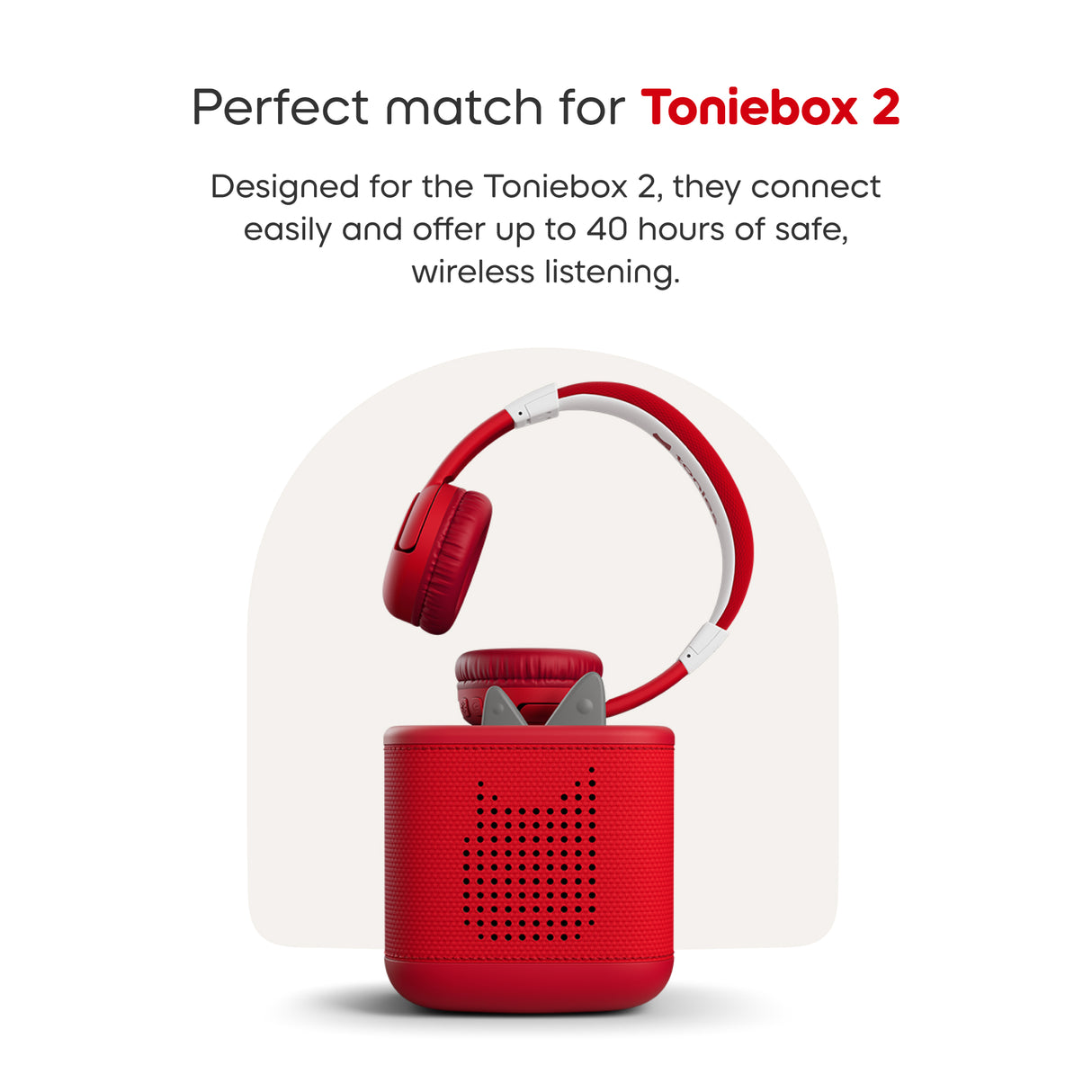 tonies: Bluetooth Headphones - Sunset Red