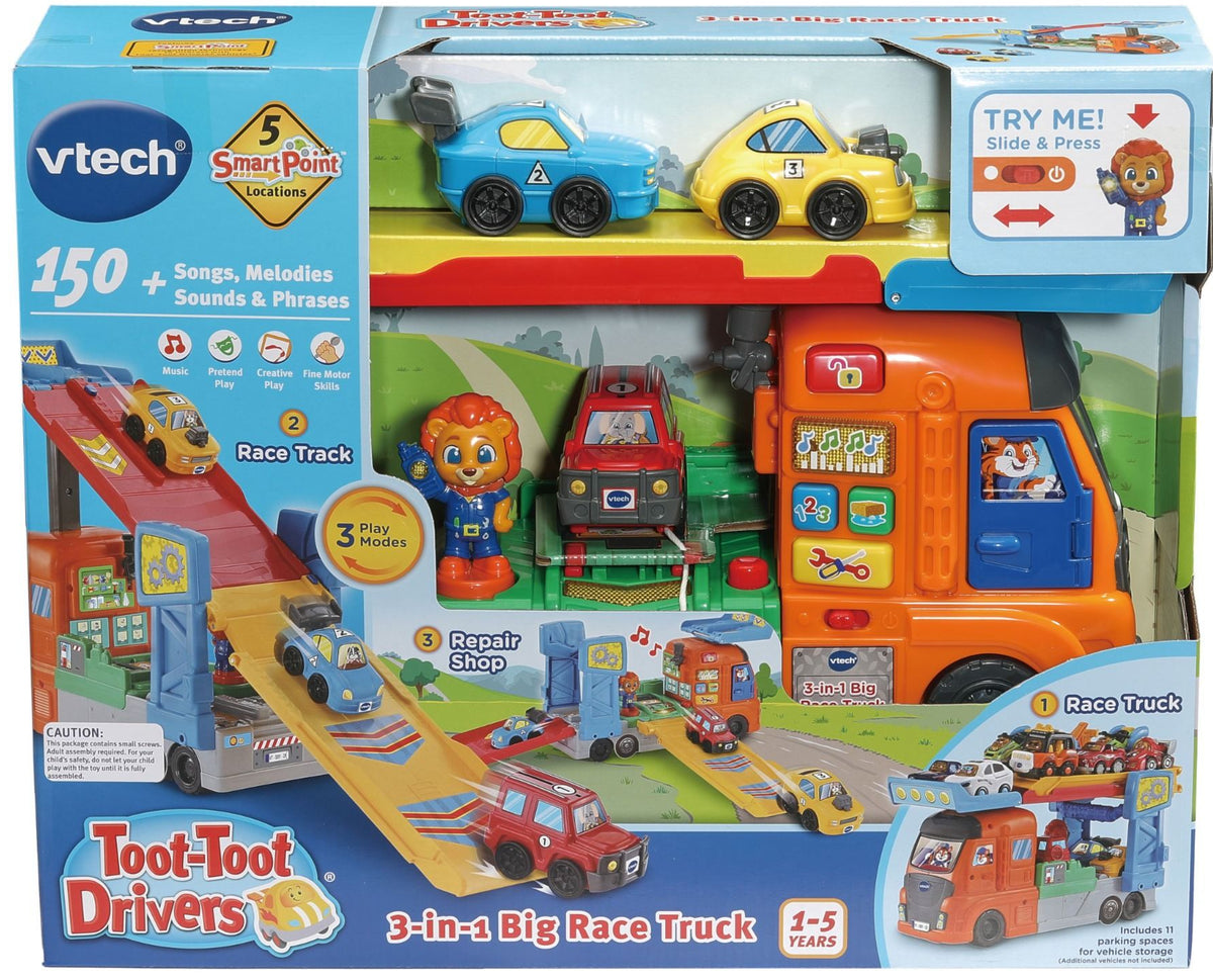 VTech Toot-Toot Drivers 3-in-1 Big Race Truck