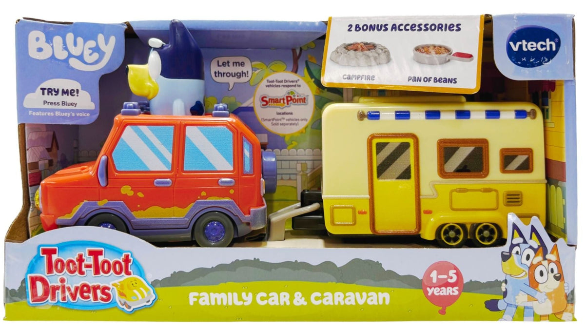 VTech Toot-Toot Drivers Bluey Family Car Caravan Set