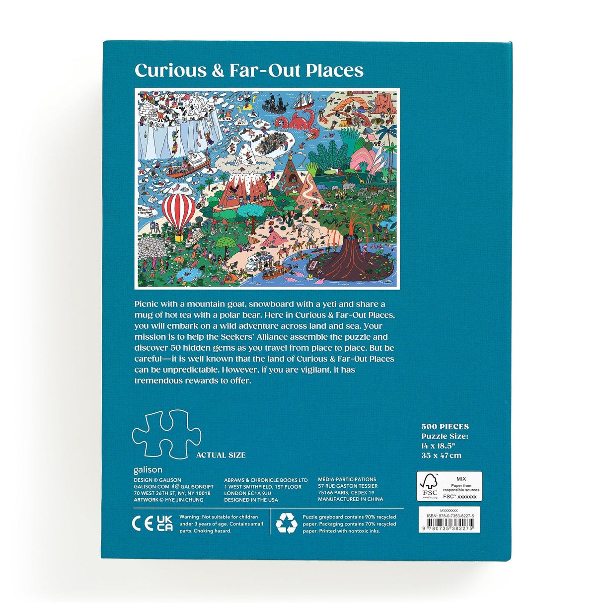 Galison Where's ________? Curious and Far Out Places - Search and Find Puzzle - 500 Piece